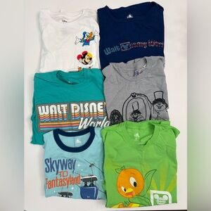 Lot of 6 Walt Disney World/Disney T-shirts - Various sizes